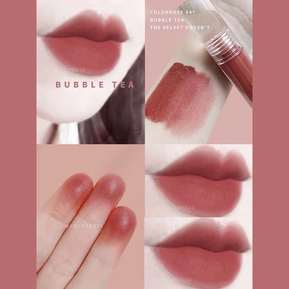 Бесплатная доставка лак для губ Colorrose бархатная матовая недорогая помада грязный