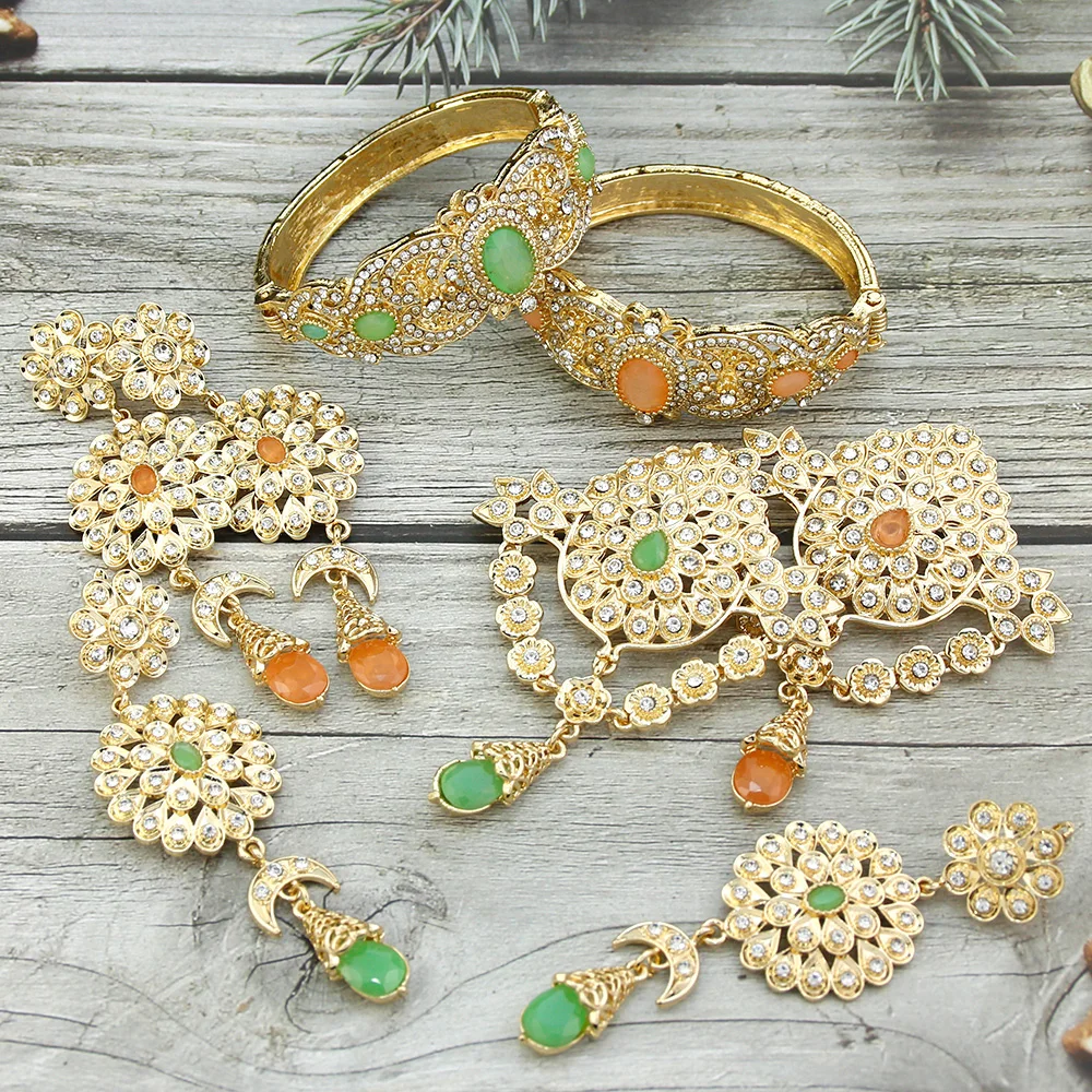 Sunspice Ms модный комплект свадебных украшений золотого цвета длинные серьги