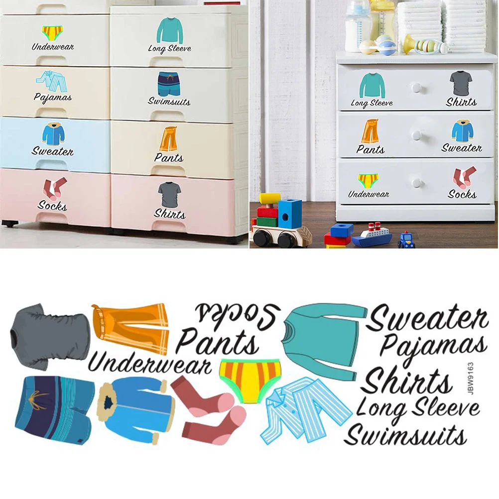

Classification Sticker Wardrobe Self Adhesive Decals Clothing Labelpvc Clothes