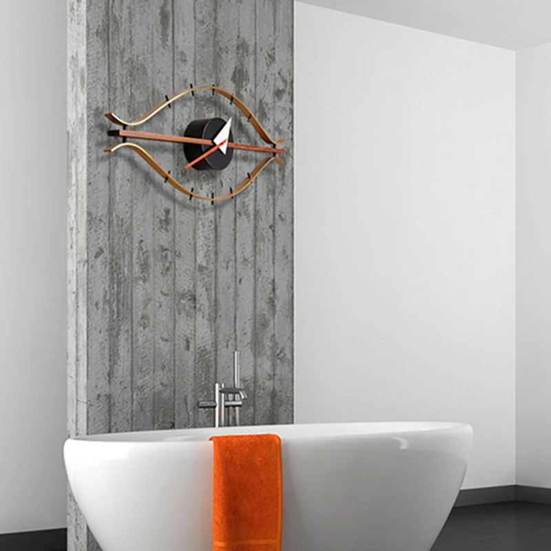 Большие настенные часы в стиле ретро скандинавские зеркальные роскошные из меди