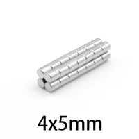 20501002005001000pcs 4x5 round rare earthmagnets disc n35 small round fridge permanent neodymium magnet strong 4x5mm 45