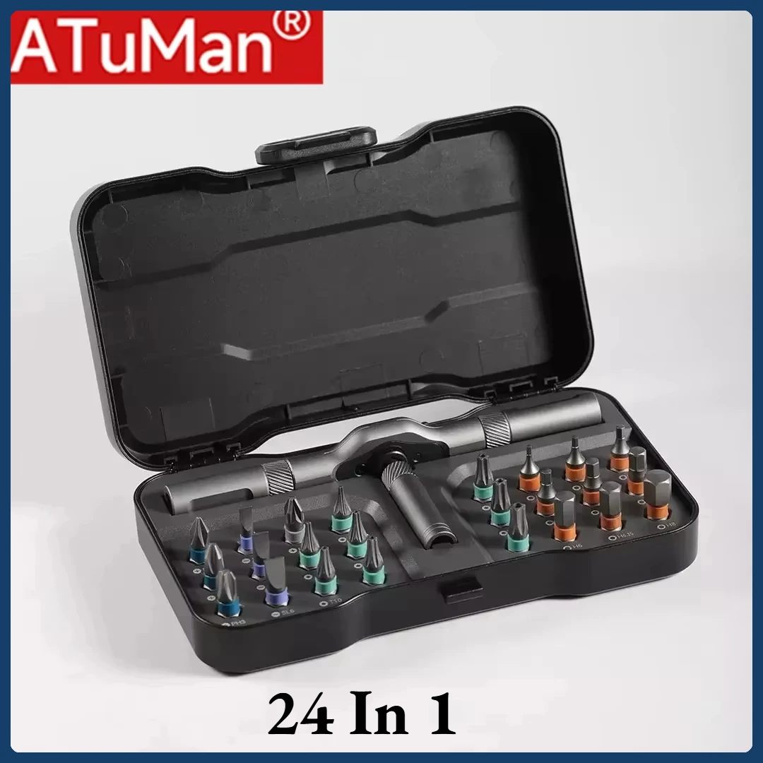 Набор отверток DUKA RS1 24 в 1 ключ с храповым механизмом отвертка набор магнитных бит