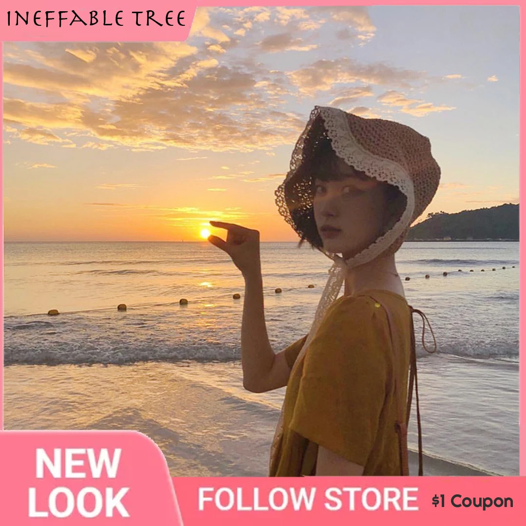 

Summer Lace Sun Hats for Wide Brim Straw Beach Cap Women Panama Floppy Female Straw Hat Lace Fringe Wedding Party Straw Gorros