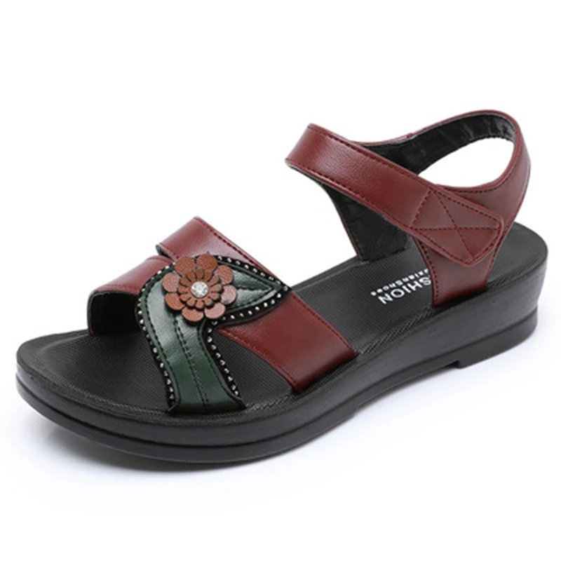 Сандалии женские из экокожи с открытым носком босоножки без застежек