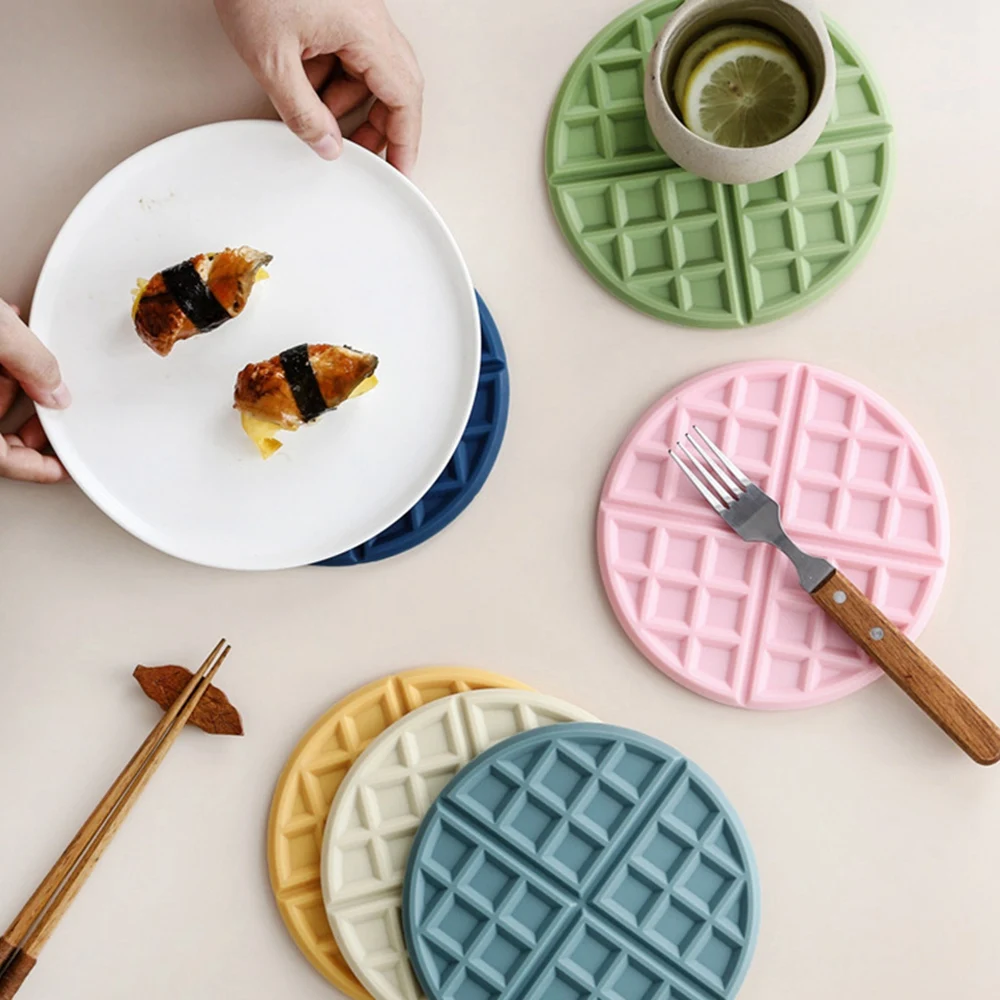 

Силиконовая подставка для штатива, 5 шт., для горячих кастрюль и сковородок, термостойкая Подставка под горшки для столов и столешниц, вафельная