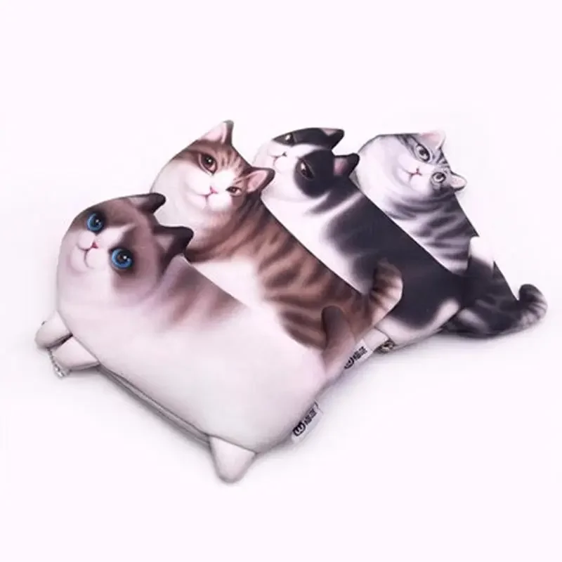 Новинка Модная креативная сумка для ручек с имитацией котенка студенческий