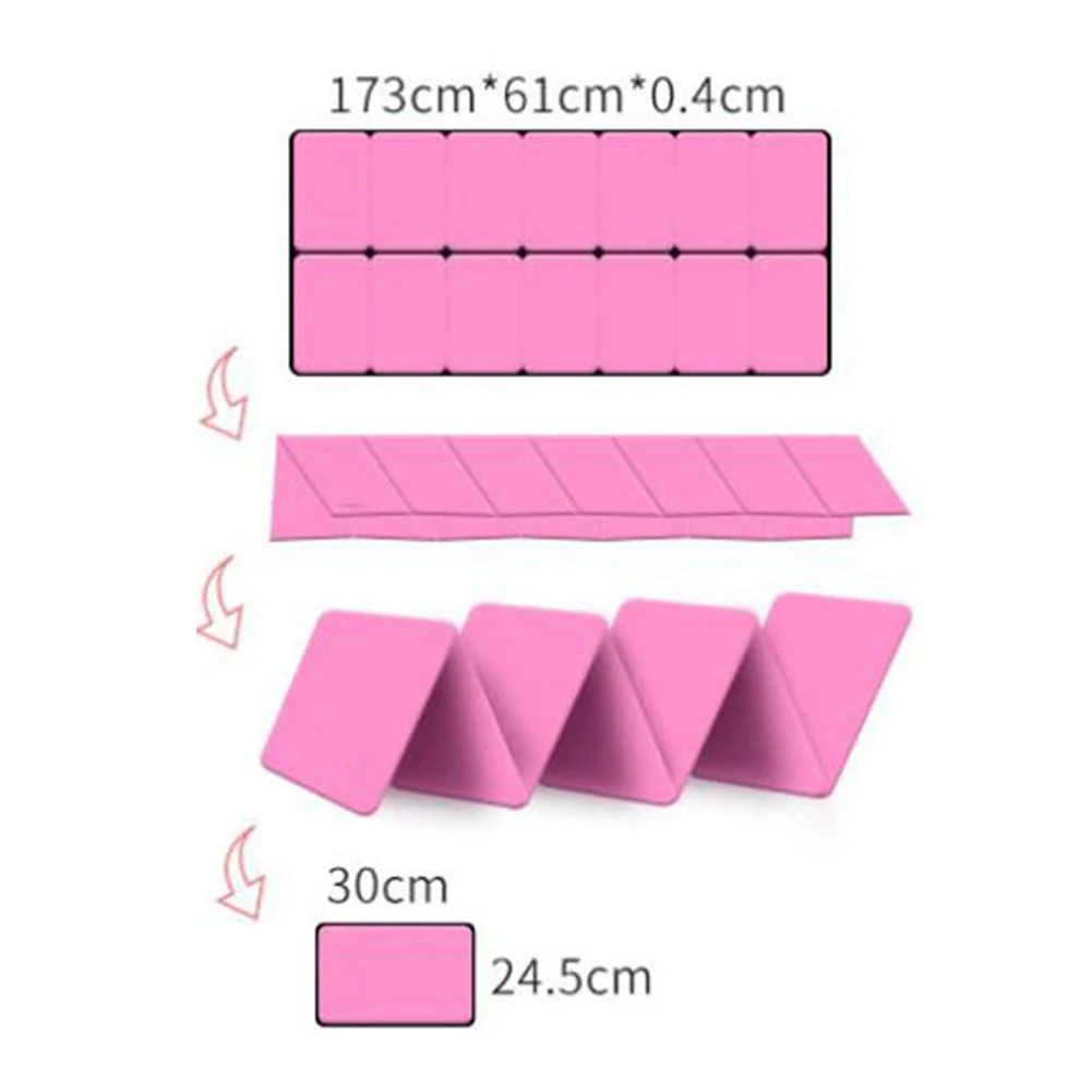 

Thick Home Odorless Non Slip Exercise Portable Travel Yoga Mat Camping Folding PVC Gym Training Soft Fitness Sports