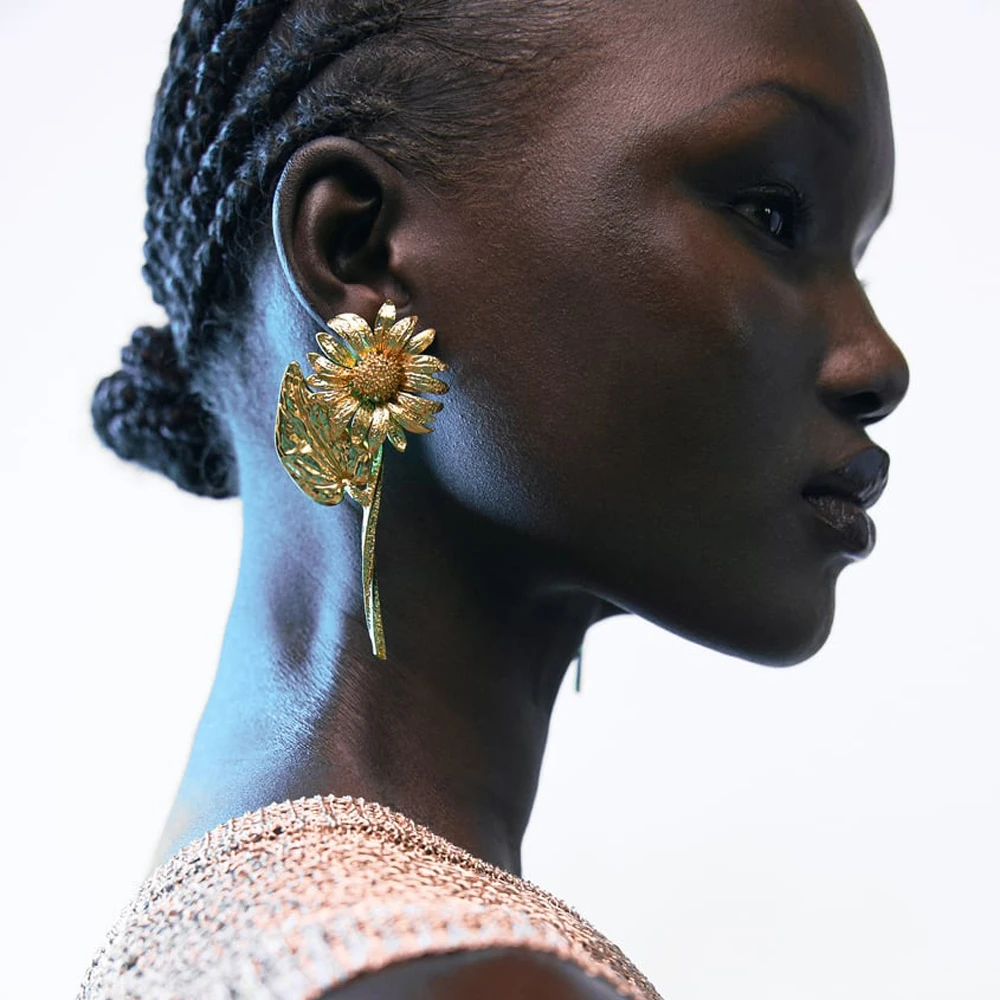 2024 новые модные женские винтажные длинные металлические серьги-капельки с