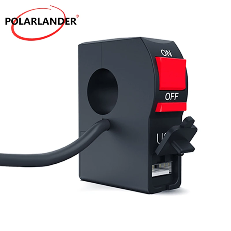 USB-переключатель для зарядки, аксессуары для мотоциклов, Синяя светодиодная лампа из пластика, 5 В, 2 А, 12 В постоянного тока