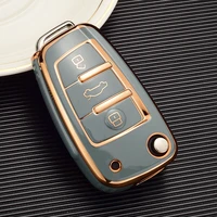 new car key case cover shell for audi a1 a3 8p 8l a4 a5 b6 b7 a6 a7 c5 c6 4f q3 q5 q7 tt s3 s4 s6 rs holder protector fob