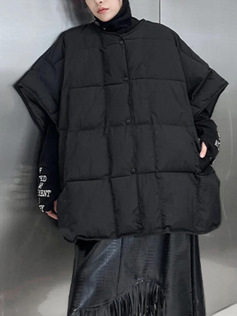 CHICEVER однотонный свободный однобортный теплый жилет для женщин с круглым