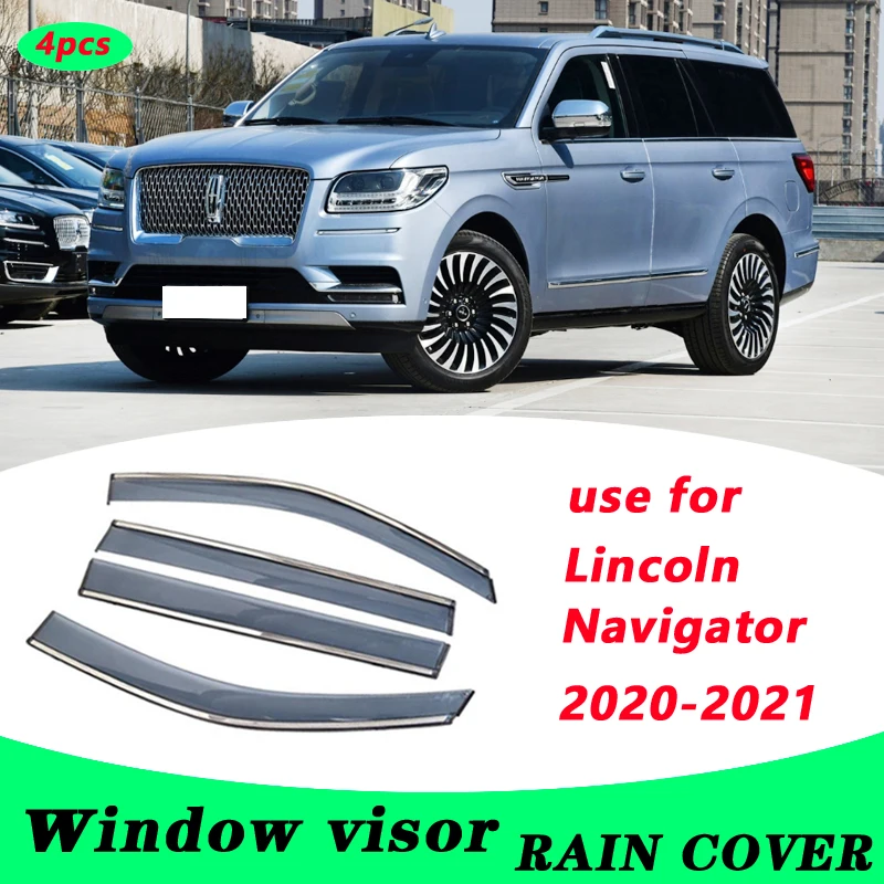 

For Lincoln Navigator 2020-2021 Lincoln Navigator Plastic Window Visor Vent Shades Sun Rain Deflector Guard 4PCS/SET