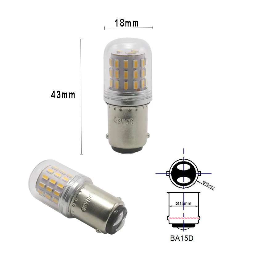 Mcdrlled G18 R10W P21W Led Bulbs Boat Semaphore Strobe Auto Signal Light White 6V 12V 24V 48V