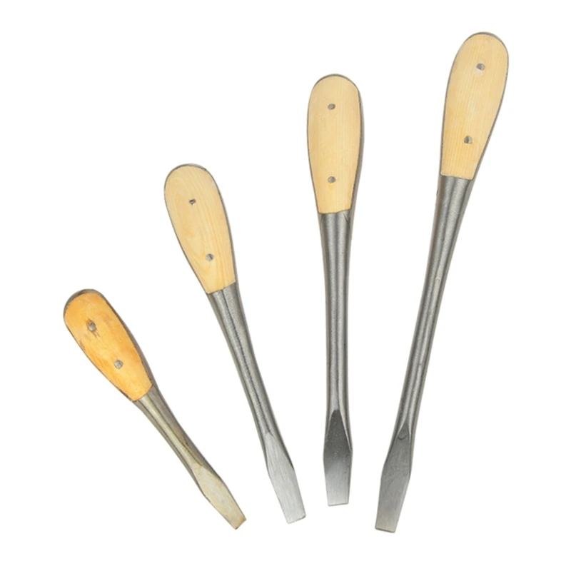 Сверхмощная шлицевая отвертка с деревянной ручкой плоской головкой 6/8/10/12 дюймов