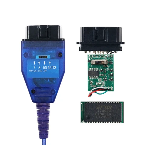 Для VAG KKL 409 FTDI FT232RL чип с переключателем сканер инструмент OBD2 диагностические кабели интерфейс для VAG-KKL 409.1 OBD2 считыватель кодов