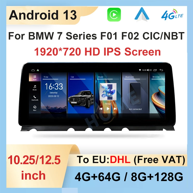 

Car Video Players Android13 Carplay Intelligent System For BMW 7 Series F01 F02 Central Multimedia Touch Screen GPS Navi Auto 4G