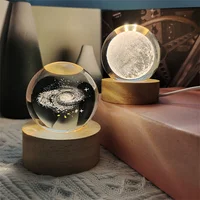 Carved Luminous Crystal Ball Table Top Decoration Astronaut Birthday Gift Wholesale Practical Creative Girl