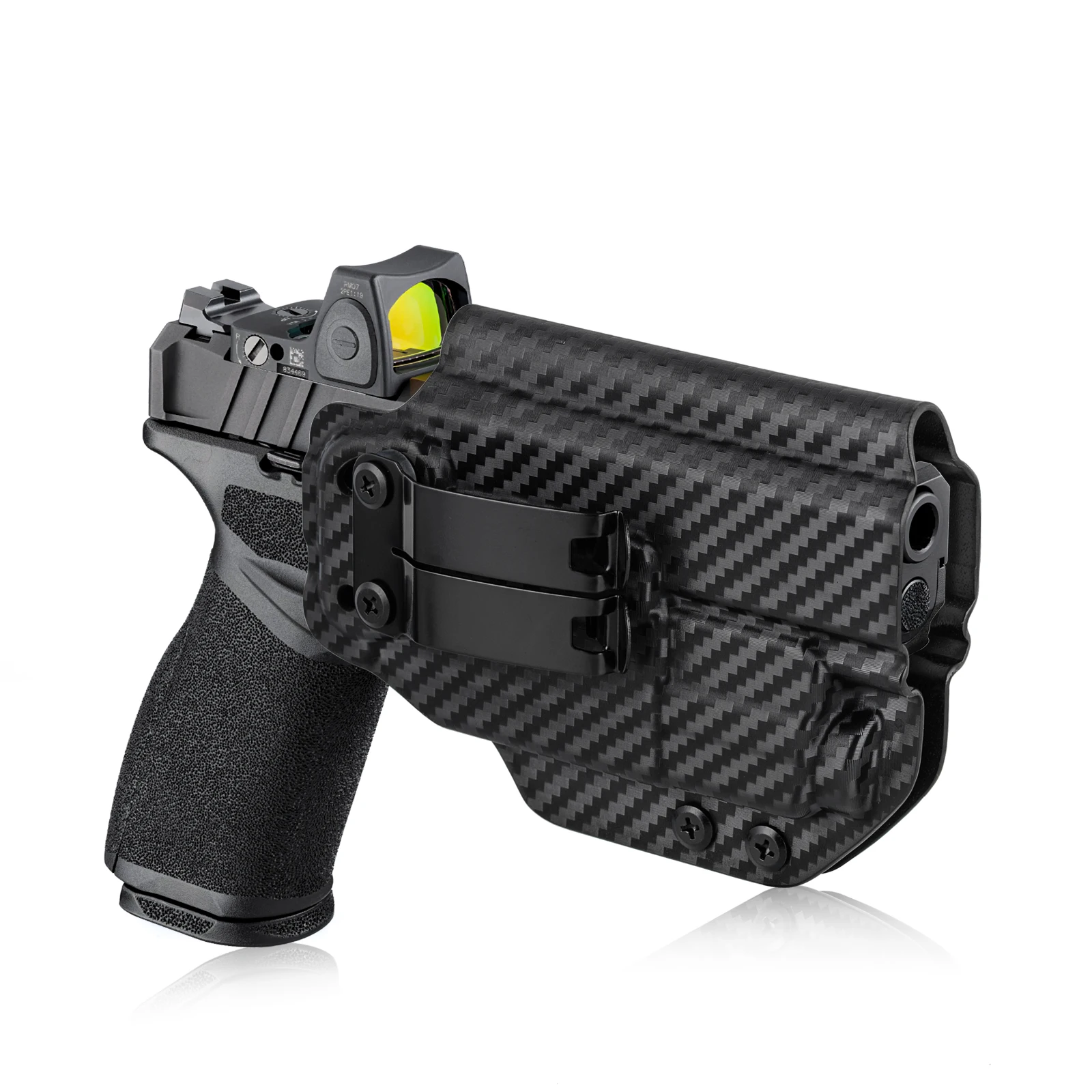 Фото Кобура IWB Kydex для Springfield Echelon 4.5F 4.0C с тактическим фонариком Olight Baldr S/Mini для скрытого ношения внутри пояса №1