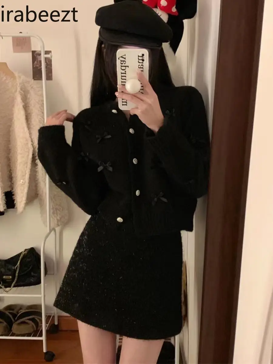 Модное серое дизайнерское пальто 2024 новинка ленивый осенне-зимний вязаный