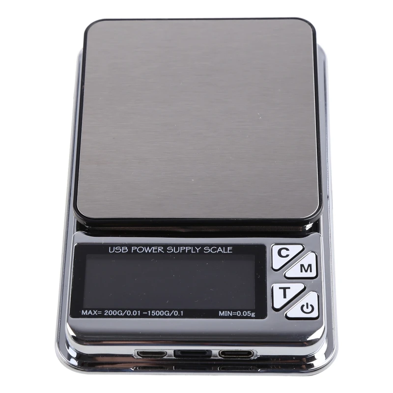 Professional Pocket Scale with 7 Units Jewellery Weighing Scale LCD Display Tare Function 6 Digits Used for Household