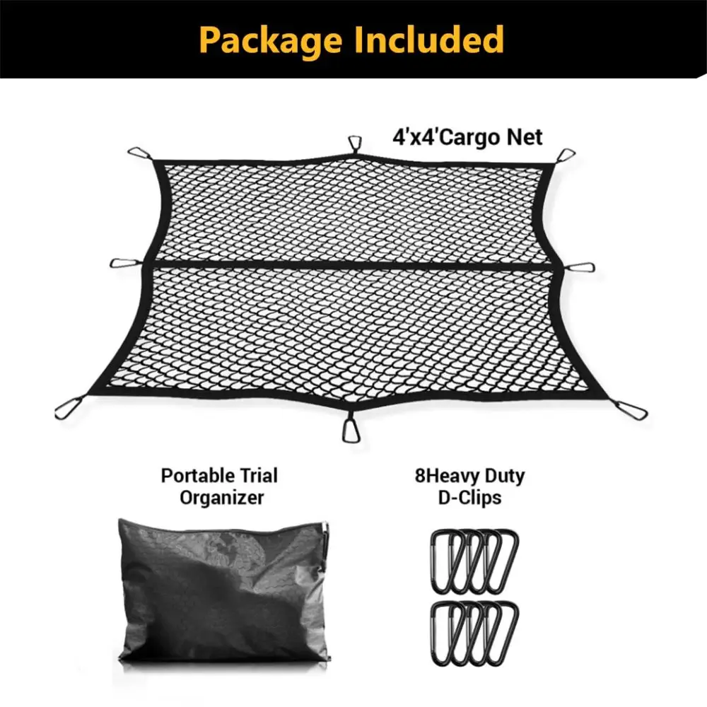 Растягивающаяся грузовая сетка 4 'x 4' до 7 7' для платформы пикапа