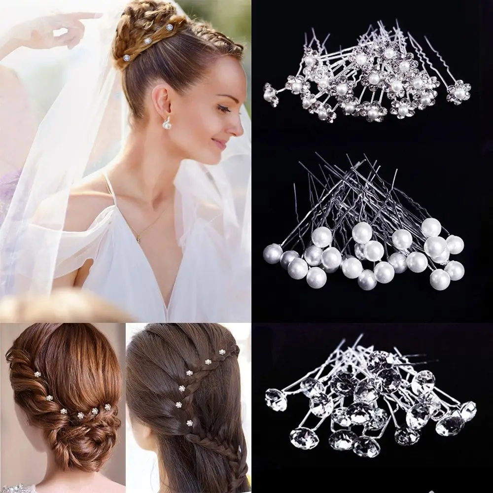 

Свадебная тиара, аксессуары, U-образная шпилька для волос, головной убор невесты, Цветочная шпилька для волос