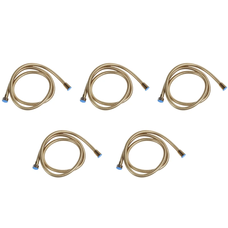 

Новинка-5 шт. Золотой шланг для душа 1,5 м длинный гибкий шланг для воды из нержавеющей стали для ванной комнаты