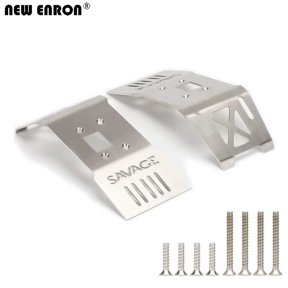 

NEW ENRON 2Pcs Stainless Steel Front&Rear Lower Skid Plate Bottom 85234 for RC Car 1/8 HPI SAVAGE FLUX HP 2359 XL 4.6 5.9 4.1 21