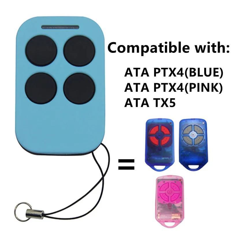 

4 Button Garage/Gate Door Replacement Remote Control Transmitter For ATA PTX4 433.92 MHz