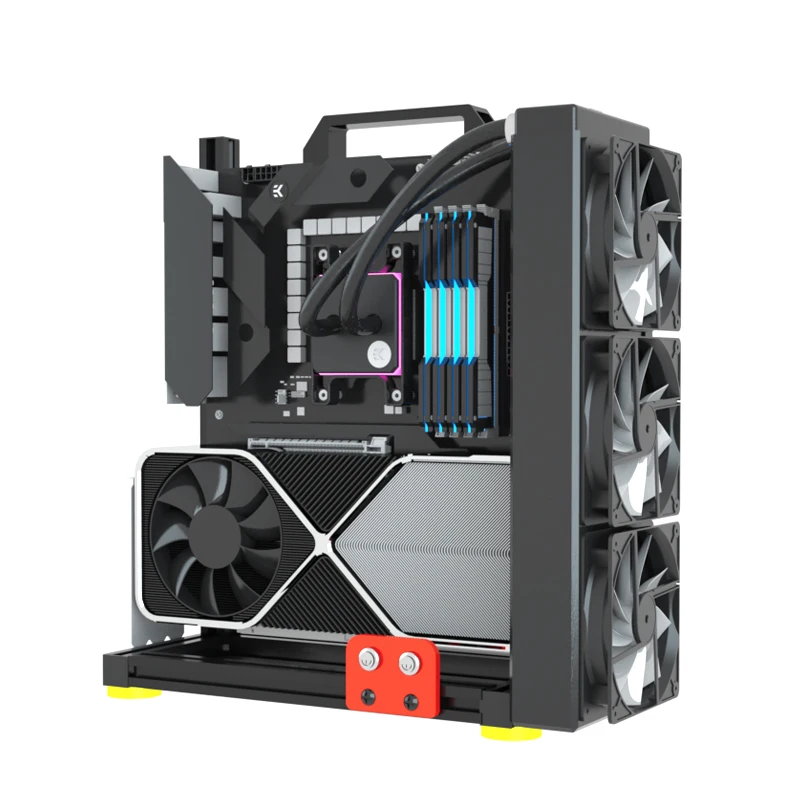 DIY USB ATX Gamer Cabinet Personality Open Chassis ITX Desktop Computer Water Cooling MATX Creative MOD PC Case Frame Vertical