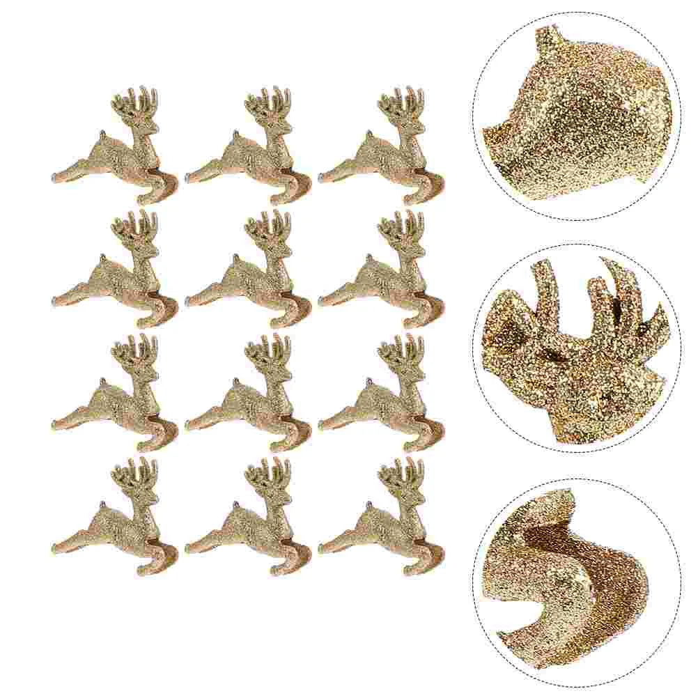 

Christmas Topper Tree Reindeer Deer Treetop Ornamentselk Decoration Mantle Figurine Animal Gold Decorations Glitter Golden