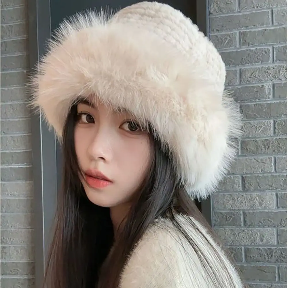Зимняя теплая шапка из искусственного меха однотонные ветрозащитные Панамы