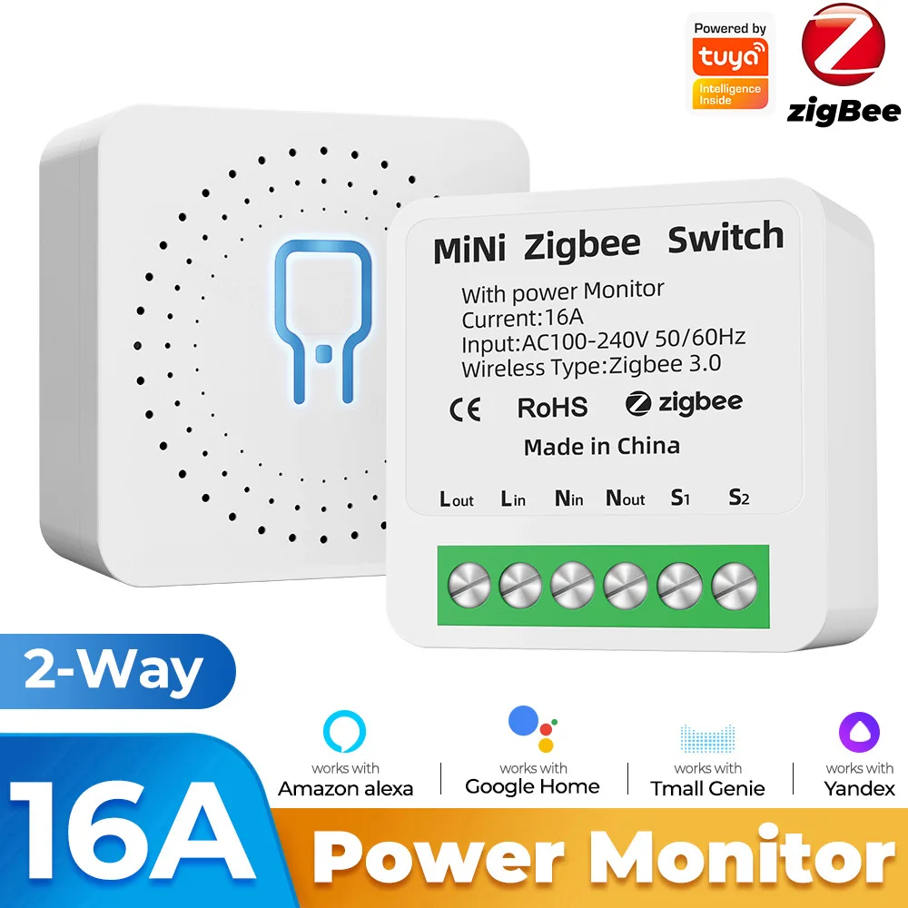 

Умный выключатель SZKOSTON ZigBee Wi-Fi 16А
