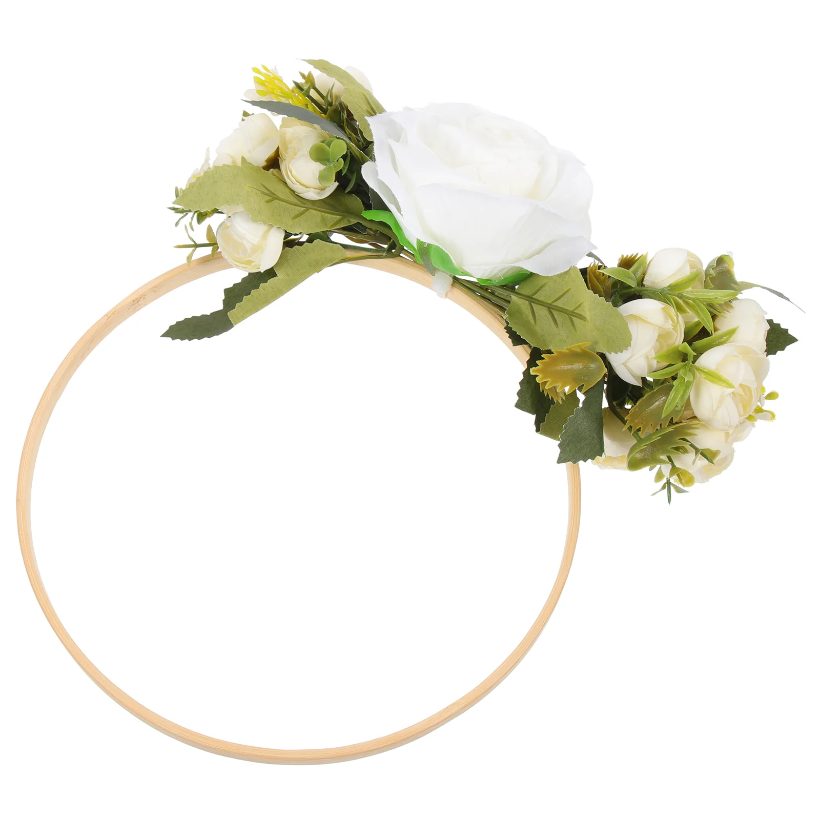 

Flower Hoop Wedding Wreath Bouquet Rose Fake Artificial Bridal Decor Floral Bundle Bouquets Hand Hoops Flowers Bridesmaid Party