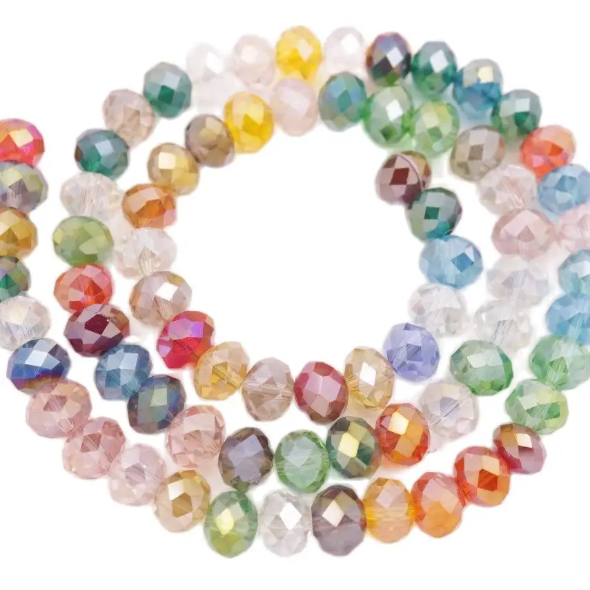 1 Strand /70PCS 10mm Faceted Rondelle Czech Glass Crystal Loose Beads  for jewelry making