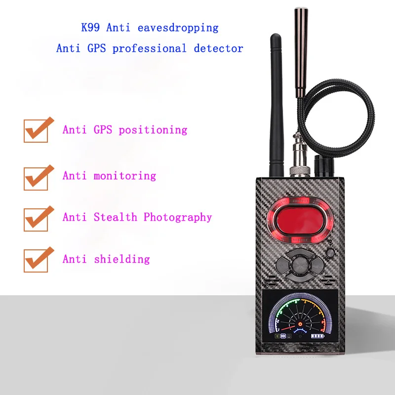 

K99 Anti-spy Eavesdropping Tracking Positioning Camera Scanning Monitoring Detection GPS Signal Detector Magnetic Detecting