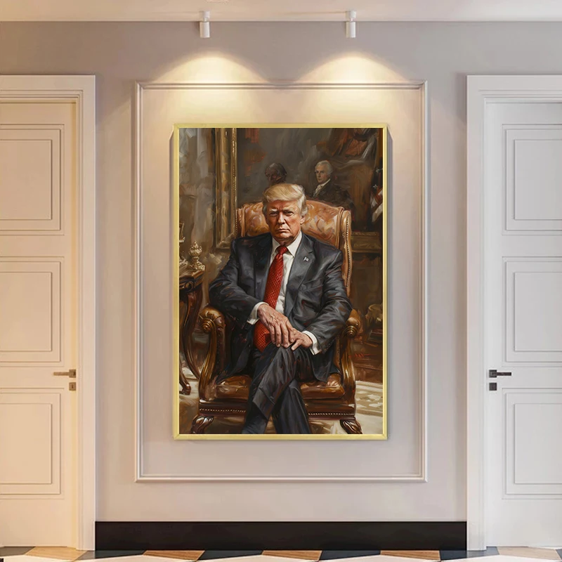 Дональд Трамп Постер розовая жвачка пузыря боевой портрет Мотивационная Картина