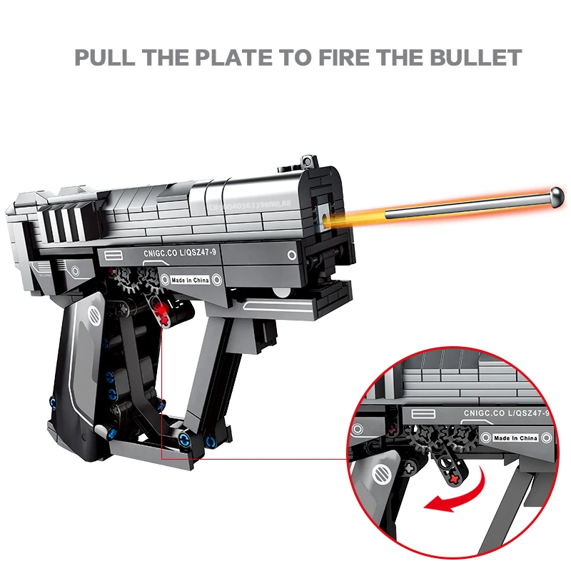 

SEMBO BLOCK 364PCS Technical Gun Model Building Blocks Pistol Military SWAT DIY Weapon Shooting Bricks Toys Gifts