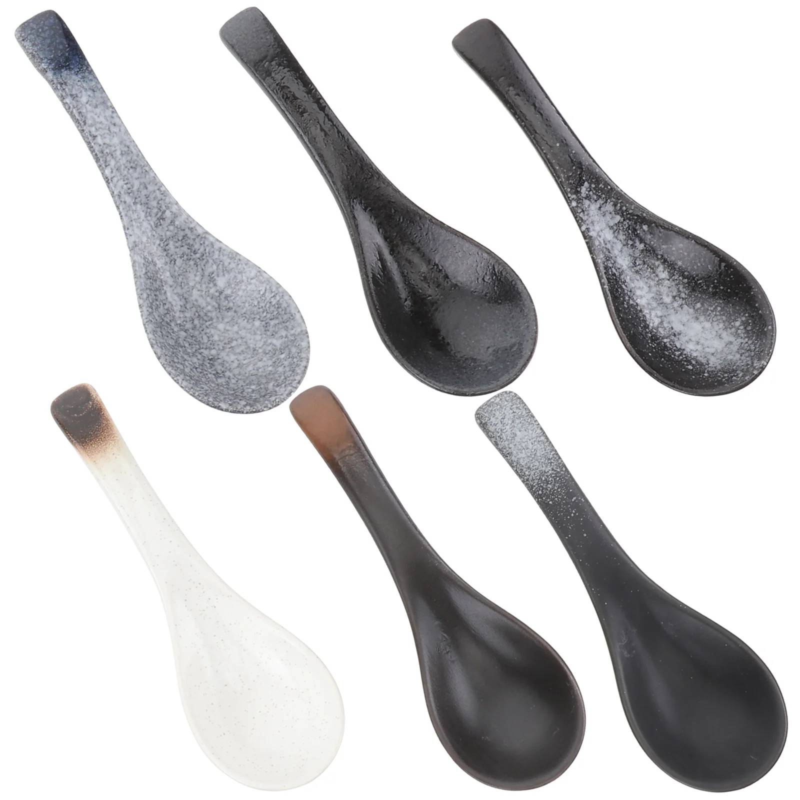 

Spoon Spoons Soup Ceramic Rice Serving Ladle Noodle Porcelain Chinese Ramen Japaneseasian Coffee Eating Scoop Stirring Tasting