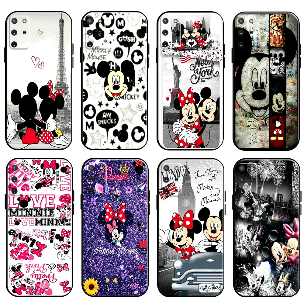 

Cartoon Minnie Mickey Mouse Phone Case For Samsung Galaxy S22 S21 S20 Plus Ultra FE 5G Silicone Cover Liquid Silicon Funda Soft