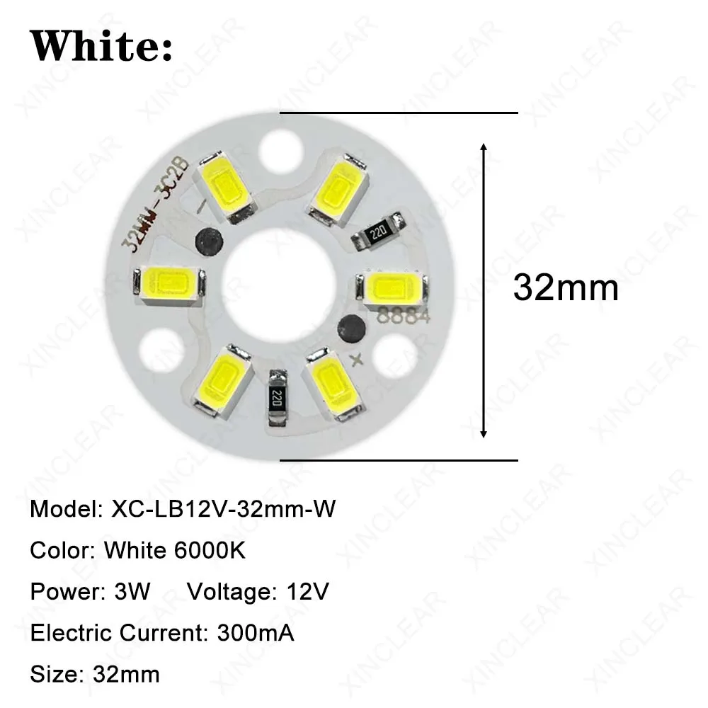 

Светодиодные панели XIANGCLEAR XC-LB12V-32mm 12В 3Вт теплый белый