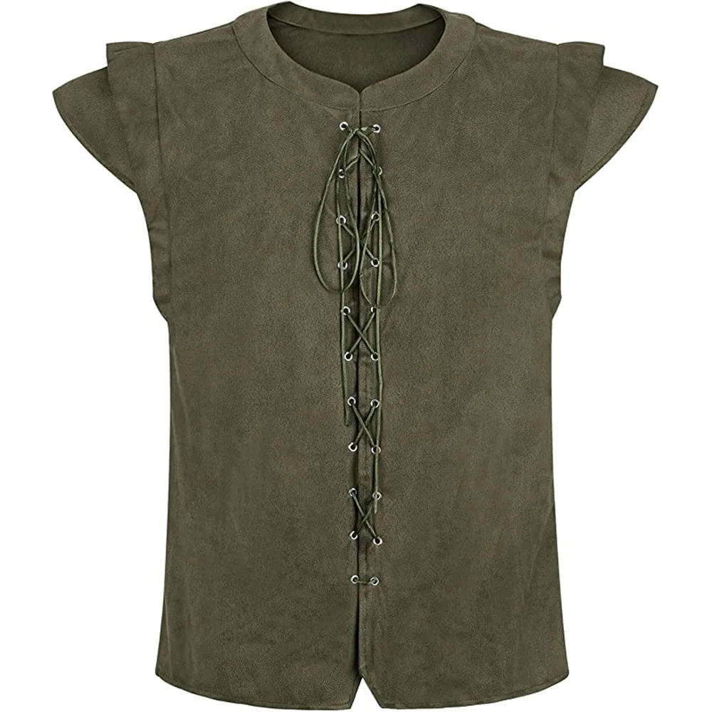 Мужской пиратский жилет в стиле Ренессанс средневековый стимпанк викинги