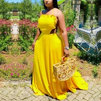 4xl 5xl plus size dresses for women halter square neck backless high waisted floor length sexy large evening party vestidos big