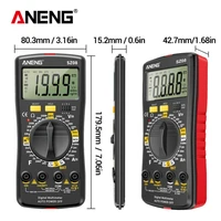 aneng sz08 professional digital multimeter ultra thin storage multimetro auto voltmeter 220v resistance handhold testers