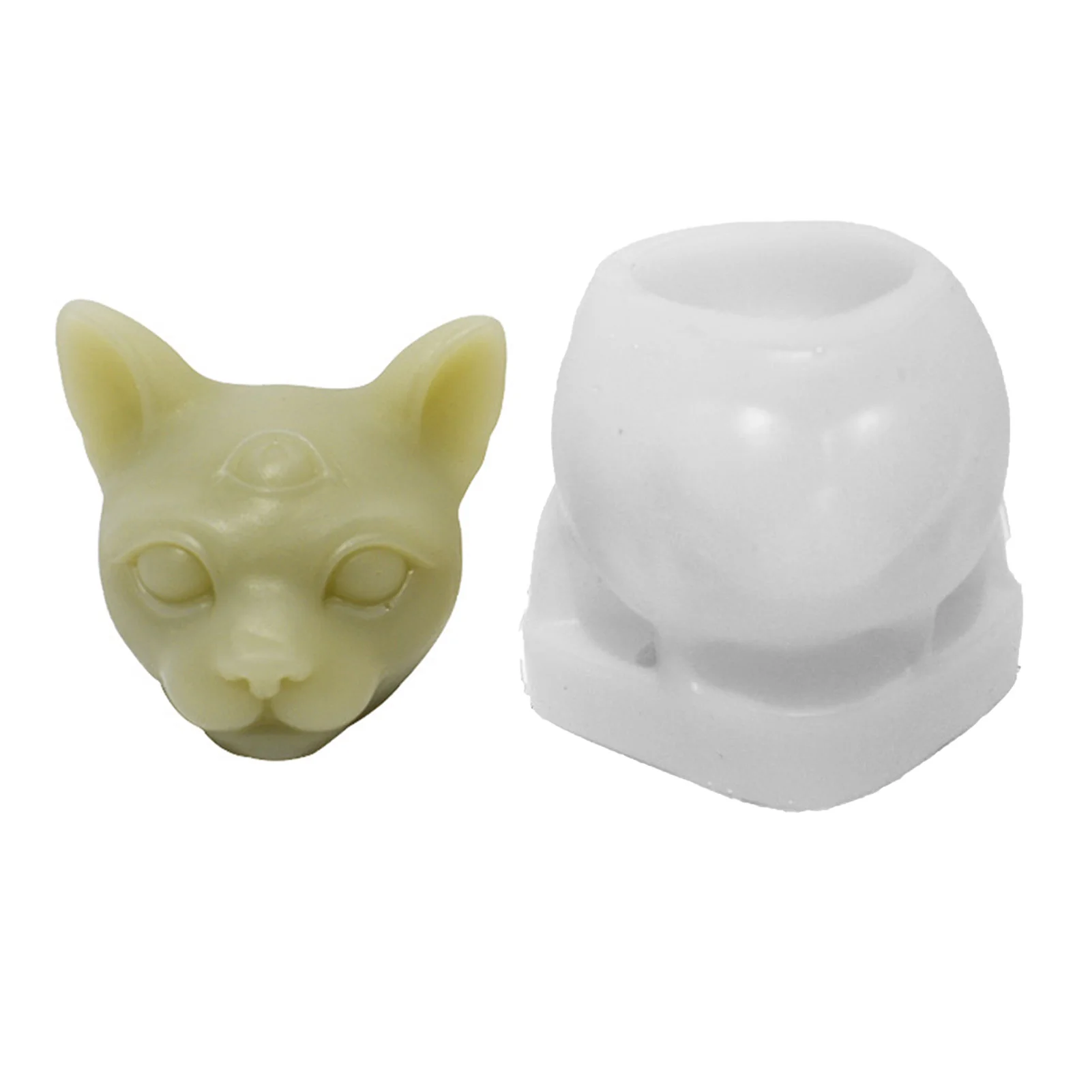 

Креативная трехмерная Свеча-кошка, силиконовая форма «сделай сам», форма для орнамента, безопасная силиконовая форма для еды