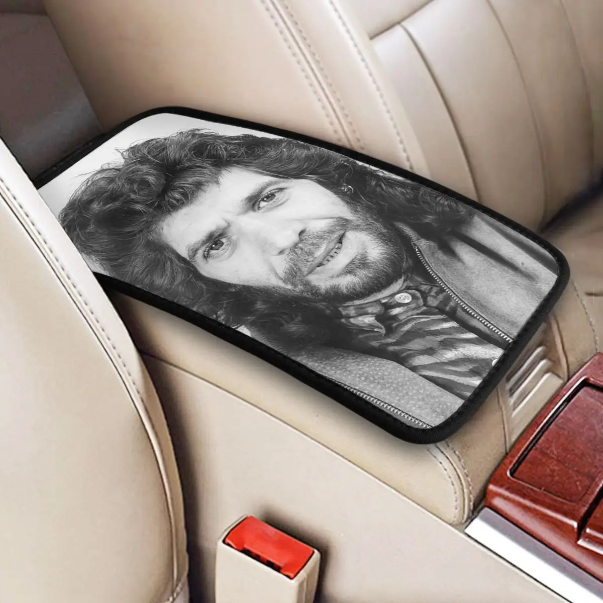 

Camaron De La Isla Car Armrest Cover Luxury Flamenco Singer Island Shrimp Center Console Pad Storage Box Mat