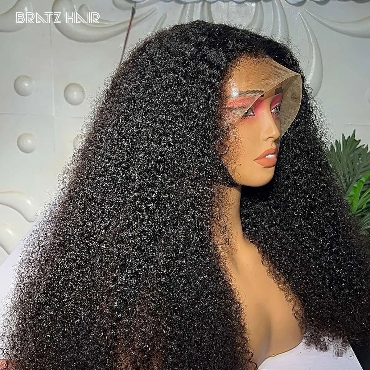 Фото Pixie Curls 400 Плотность Бесклеевой парик Человеческие волосы 13x6 13x4 HD Кружевные фронтальные парики Бразильские глубокие вьющиеся 360 Полный парик шнурка для женщин №4