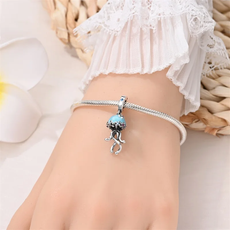 Новинка 2024 стерлингового серебра 925 пробы серия светлячков морских насекомых