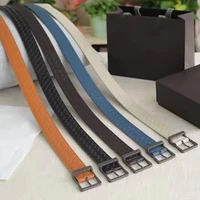 leather belt new pattern high quality belt genuine leather man belt hand knit fashion needle buckle adjustable length