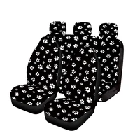 printed car seat cover full set of dog paw printed bench seat cover cushion protective pad is suitable for suv truck truck and